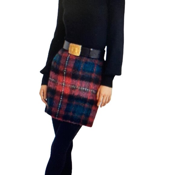 Lauren Ralph Lauren Dresses & Skirts - NWT LAUREN RALPH LAUREN WOMENS PLAID MOHAIR PENCIL MI PINK MULTI 18